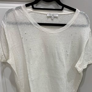 NWOT IRO Clay distressed top Ecru Size XL